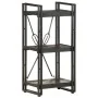 Estantería de 3 niveles madera maciza de mango negro 40x30x80cm by , Bookcases and shelves - Ref: Foro24-320625, Price: 103,6...