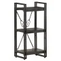 Estantería de 3 niveles madera maciza de mango negro 40x30x80cm by , Bookcases and shelves - Ref: Foro24-320625, Price: 103,6...