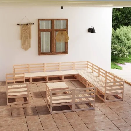 Juego de muebles de jardín 14 piezas madera maciza de pino de , Conjuntos de jardín - Ref: Foro24-3075969, Precio: 827,40 €, ...