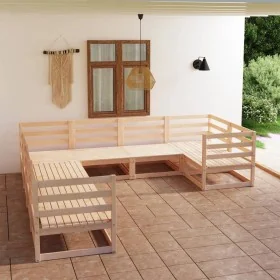 Juego de muebles de jardín 8 piezas madera maciza de pino by , Garden sets - Ref: Foro24-3075974, Price: 450,70 €, Discount: %