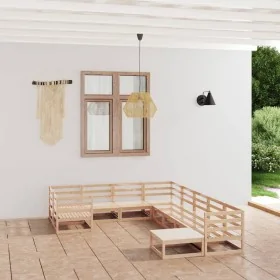 Juego de muebles de jardín 10 piezas madera maciza de pino by , Garden sets - Ref: Foro24-3076024, Price: 644,11 €, Discount: %