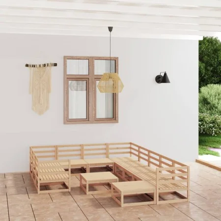 Juego de muebles de jardín 12 piezas madera maciza de pino de , Conjuntos de jardín - Ref: Foro24-3076039, Precio: 743,56 €, ...