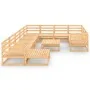 Juego de muebles de jardín 12 piezas madera maciza de pino de , Conjuntos de jardín - Ref: Foro24-3076039, Precio: 743,56 €, ...