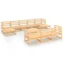 Juego de muebles de jardín 11 piezas madera maciza de pino de , Conjuntos de jardín - Ref: Foro24-3076114, Precio: 670,23 €, ...