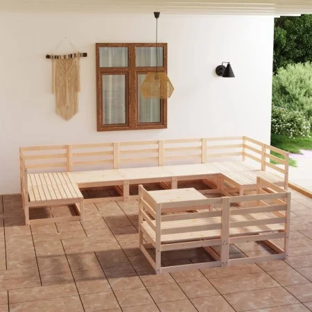 Juego de muebles de jardín 10 piezas madera maciza de pino de , Conjuntos de jardín - Ref: Foro24-3076204, Precio: 644,29 €, ...