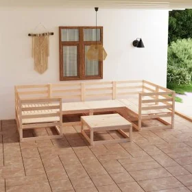 Juego de muebles de jardín 7 piezas madera maciza de pino by , Garden sets - Ref: Foro24-3076244, Price: 376,53 €, Discount: %