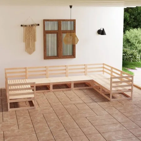 Juego de muebles de jardín 9 piezas madera maciza de pino de , Conjuntos de jardín - Ref: Foro24-3076259, Precio: 536,89 €, D...