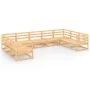 Juego de muebles de jardín 9 piezas madera maciza de pino de , Conjuntos de jardín - Ref: Foro24-3076259, Precio: 536,89 €, D...