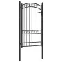 Puerta de jardín con arco superior acero negro 100x175 cm von , Gartentore - Ref: Foro24-146371, Preis: 202,48 €, Rabatt: %