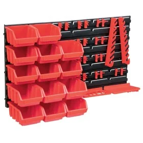 Kit de cajas de almacenaje 39 pzas paneles de pared rojo negro by , Tool cabinets - Ref: Foro24-150809, Price: 27,37 €, Disco...