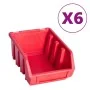 Kit de cajas de almacenaje 39 pzas paneles de pared rojo negro von , Werkzeugschränke - Ref: Foro24-150809, Preis: 27,65 €, R...