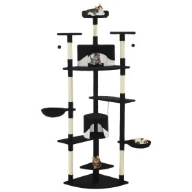 Rascador para gatos con poste de sisal negro y blanco 203 cm by , Cat furniture - Ref: Foro24-170530, Price: 143,01 €, Discou...