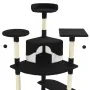 Rascador para gatos con poste de sisal negro y blanco 203 cm de , Mobiliario para gatos - Ref: Foro24-170530, Precio: 143,01 ...