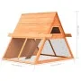 Conejera de madera maciza de pino y abeto 152x128x108 cm von , Käfige und Lebensräume für Kleintiere - Ref: Foro24-170643, Pr...