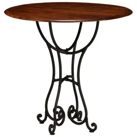 Mesa de comedor madera maciza de acacia acabado miel 80x76 cm by , Kitchen and dining tables - Ref: Foro24-245641, Price: 244...