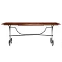 Mesa de comedor madera maciza acabado miel 200x100x76 cm by , Kitchen and dining tables - Ref: Foro24-245643, Price: 285,51 €...