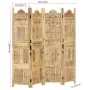 Biombo 4 paneles tallado a mano madera maciza mango 160x165 cm by , Room dividers - Ref: Foro24-285316, Price: 293,09 €, Disc...