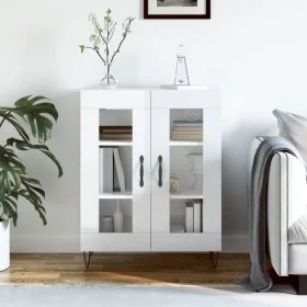 Aparador de madera contrachapada blanco brillante 69,5x34x90 cm by , Sideboards - Ref: Foro24-827782, Price: 67,29 €, Discoun...