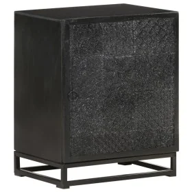 Mesita de noche madera maciza acacia y mango negro 40x30x50 cm by , Nightstands - Ref: Foro24-321614, Price: 88,35 €, Discoun...