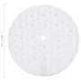 Falda del árbol de Navidad de lujo blanca cuero sintético 122cm by , Christmas tree footmuff - Ref: Foro24-330273, Price: 23,...