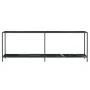 Mesa consola vidrio templado negro 220x35x75,5 cm de , Mesas auxiliares - Ref: Foro24-331713, Precio: 135,97 €, Descuento: %