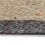 Alfombra hecha a mano de yute con borde gris oscuro 180 cm by , Rugs - Ref: Foro24-343605, Price: 93,09 €, Discount: %