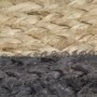 Alfombra hecha a mano de yute con borde gris oscuro 180 cm by , Rugs - Ref: Foro24-343605, Price: 93,09 €, Discount: %