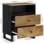 Mesita de noche madera mango madera contrachapada 50x33x62 cm by , Nightstands - Ref: Foro24-350667, Price: 107,80 €, Discoun...