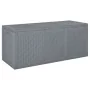 Caja de almacenaje para jardín PP aspecto de ratán gris 270 L de , Cajas de almacenaje para exteriores - Ref: Foro24-364061, ...