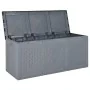 Caja de almacenaje para jardín PP aspecto de ratán gris 270 L de , Cajas de almacenaje para exteriores - Ref: Foro24-364061, ...