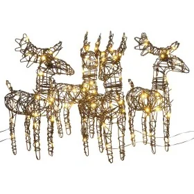 Renos de Navidad 4 unidades ratán 160 LEDs blanco cálido by , Christmas lights - Ref: Foro24-3200674, Price: 84,00 €, Discoun...