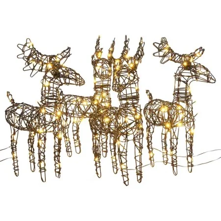 Renos de Navidad 4 unidades ratán 160 LEDs blanco cálido by , Christmas lights - Ref: Foro24-3200674, Price: 84,00 €, Discoun...