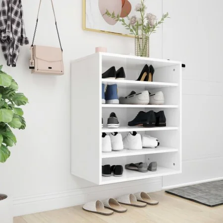 Mueble zapatero madera contrachapada blanco brillo 60x35x70 cm von , Schuhregale und Schuhorganisatoren - Ref: Foro24-808942,...