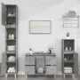 Armario de lavabo madera contrachapada gris hormigón 80x33x60cm de , Tocadores de baño - Ref: Foro24-821272, Precio: 93,64 €,...