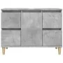 Armario de lavabo madera contrachapada gris hormigón 80x33x60cm de , Tocadores de baño - Ref: Foro24-821272, Precio: 93,64 €,...