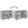 Armario de lavabo madera contrachapada gris hormigón 80x33x60cm de , Tocadores de baño - Ref: Foro24-821272, Precio: 93,64 €,...