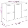 Armario de lavabo madera contrachapada gris hormigón 80x33x60cm de , Tocadores de baño - Ref: Foro24-821272, Precio: 93,64 €,...