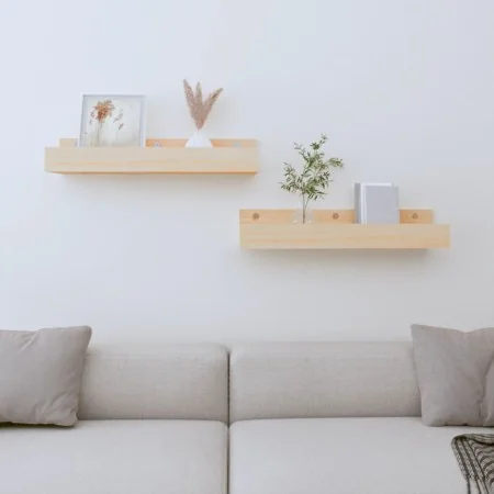 Estantes de pared 2 uds madera maciza de pino 50x12x9 cm von , Regale und Regale - Ref: Foro24-823584, Preis: 21,34 €, Rabatt: %