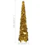 Árbol de Navidad artificial emergente PET dorado 120 cm by , Christmas trees - Ref: Foro24-320982, Price: 23,28 €, Discount: %