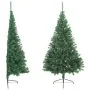 Medio árbol de Navidad artificial con soporte PVC verde 240 cm by , Christmas trees - Ref: Foro24-328416, Price: 65,85 €, Dis...