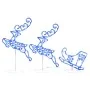 Renos voladores y trineo blanco cálido 260x21x87 cm von , Weihnachtsbeleuchtung - Ref: Foro24-328511, Preis: 65,33 €, Rabatt: %