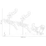 Renos voladores y trineo blanco cálido 260x21x87 cm von , Weihnachtsbeleuchtung - Ref: Foro24-328511, Preis: 65,33 €, Rabatt: %