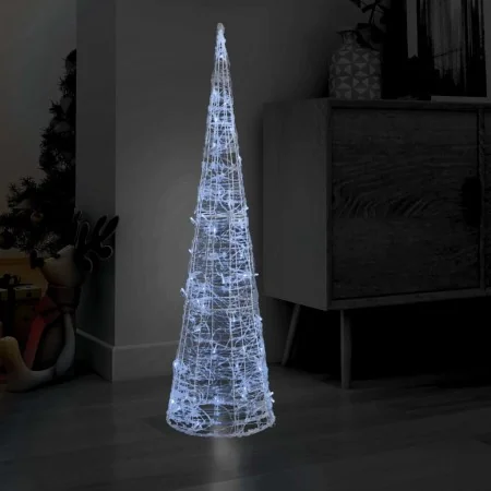 Pirámide decorativa cono acrílico luces LED blanco frío 120 cm de , Luces de Navidad - Ref: Foro24-329806, Precio: 93,42 €, D...
