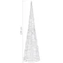 Pirámide decorativa cono acrílico luces LED blanco frío 120 cm de , Luces de Navidad - Ref: Foro24-329806, Precio: 93,42 €, D...
