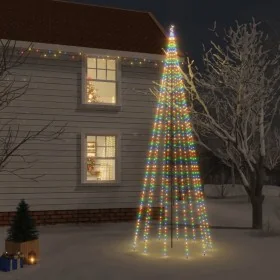 Árbol de Navidad con pincho 732 LED de colores 500 cm by , Christmas trees - Ref: Foro24-343560, Price: 81,19 €, Discount: %