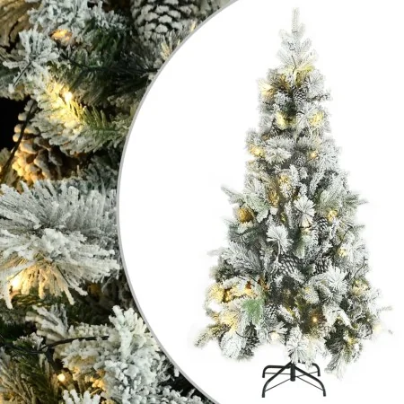 Árbol de Navidad con nieve, luces LED y piñas PVC y PE 225 cm von , Weihnachtsbäume - Ref: Foro24-3094562, Preis: 250,54 €, R...