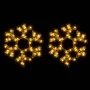 Figura de Navidad de copo de nieve con LED 2 piezas 27x27 cm by , Christmas lights - Ref: Foro24-3154285, Price: 33,28 €, Dis...