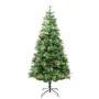 Árbol de Navidad con luces y piñas PVC PE verde 195 cm by , Christmas trees - Ref: Foro24-3094557, Price: 144,09 €, Discount: %