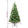 Árbol de Navidad con luces y piñas PVC PE verde 195 cm by , Christmas trees - Ref: Foro24-3094557, Price: 144,09 €, Discount: %