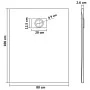 Plato de ducha SMC gris 100x80 cm by , Shower trays - Ref: Foro24-148935, Price: 195,17 €, Discount: %